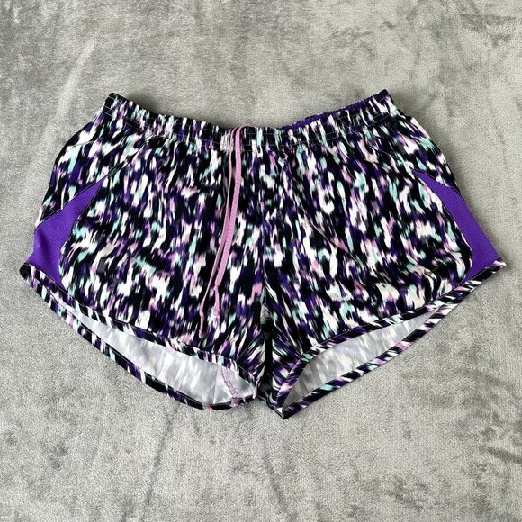 Women’s Nike Tempo Shorts Medium Purple Modern Abstract Drifit Lined Running - Picture 1 of 9